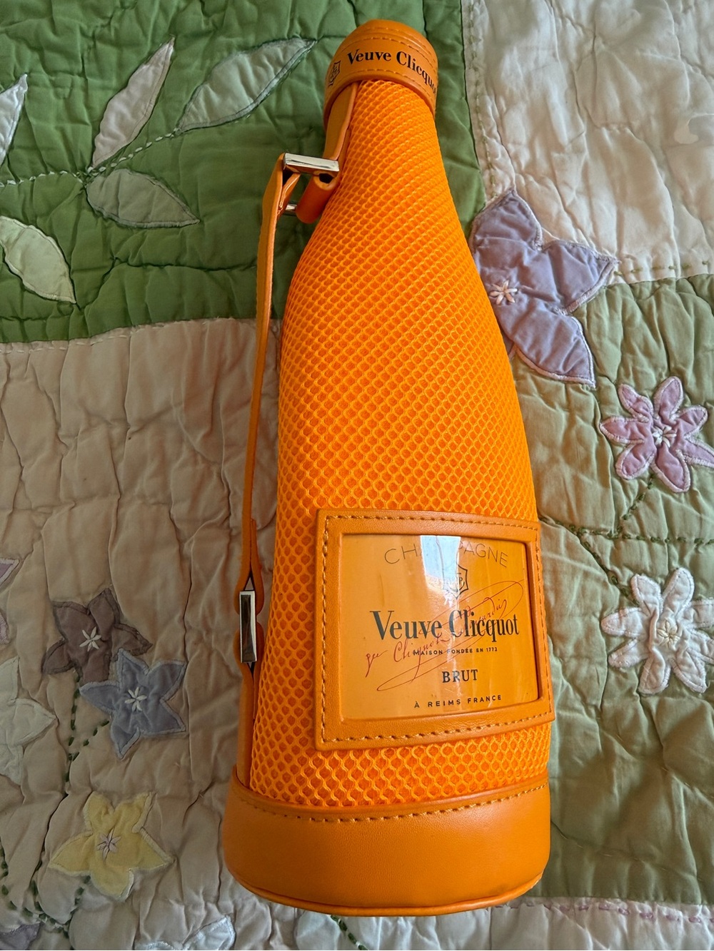 New Veuve Clicquot Orange small Sleeve cover jacket with handle